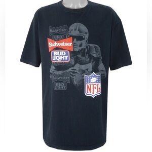 Budweiser (Waves) - Budweiser x NFL Single Stitch T-Shirt 1990s X-Large